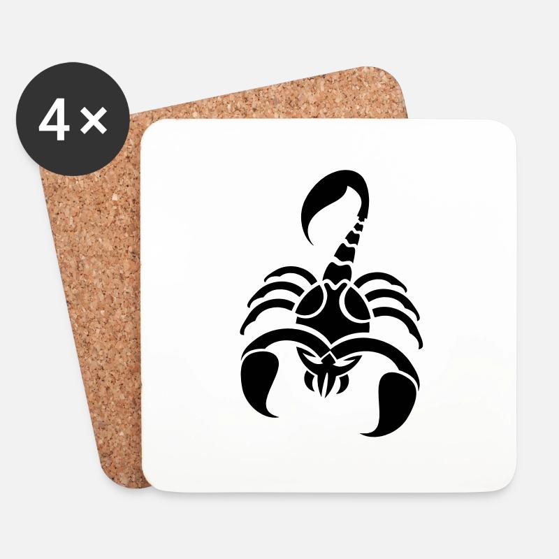 scorpion - Untersetzer (4er-Set) - Weiß