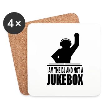 i am the dj and not a jukebox - Coasters (set of 4) - white - Front