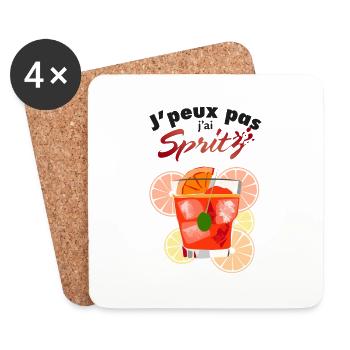 j'ai spritz - Dessous de verre (lot de 4) - blanc - Devant