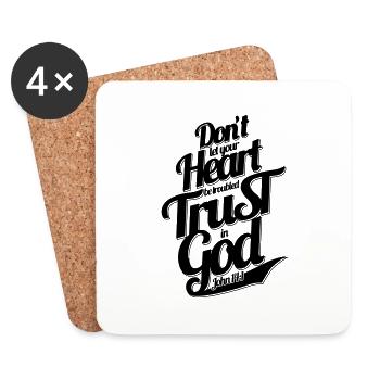 Trust in God - Untersetzer (4er-Set) - Weiß - Vorne