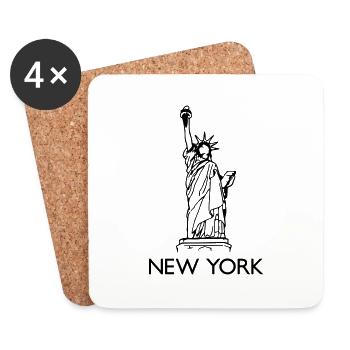 new_york - Dessous de verre (lot de 4) - blanc - Devant