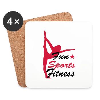 sports - Dessous de verre (lot de 4) - blanc - Devant