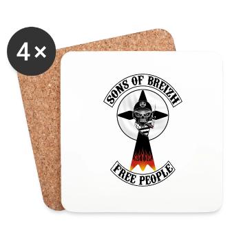 sons of breizh bretagne - Dessous de verre (lot de 4) - blanc - Devant
