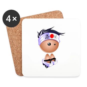 Japonais traditionnel.png - Dessous de verre (lot de 4) - blanc - Devant