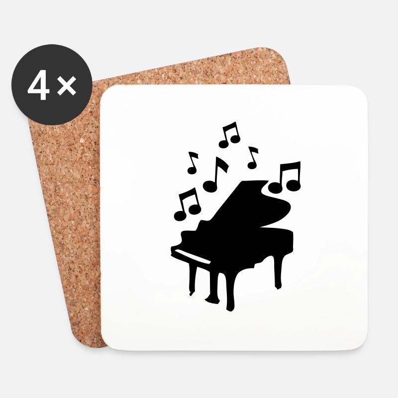 Piano-Bar Piano klavier klaver - Untersetzer (4er-Set) - Weiß