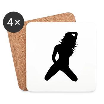 sexy - Coasters (set of 4) - white - Front