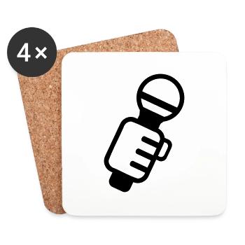 Microphone - Coasters (set of 4) - white - Front