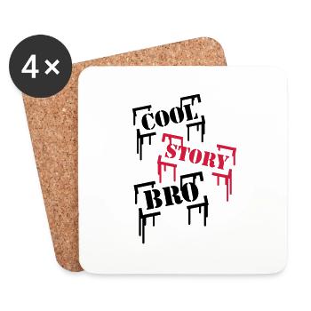 Cool Story BRO - Coasters (set of 4) - white - Front