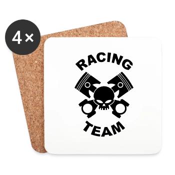 pistons and rods racing team - Coasters (set of 4) - white - Front