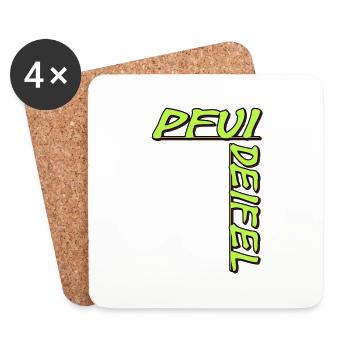 Pfui Deifel - Coasters (set of 4) - white - Front