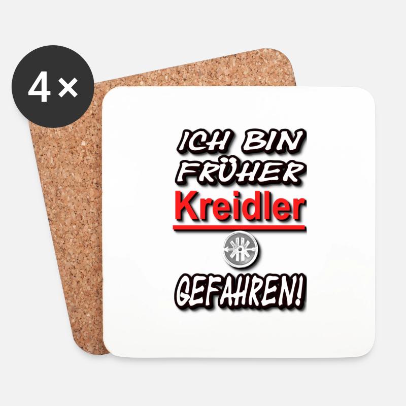 Ich bin früher Kreidler gefahren! - Untersetzer (4er-Set) - Weiß
