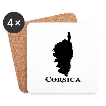 corsica Korsika - Untersetzer (4er-Set) - Weiß - Vorne