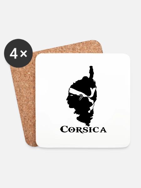 corsica Korsika - Untersetzer (4er-Set) - Weiß