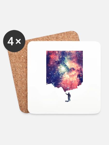 Painting the universe - Handycase - Untersetzer (4er-Set) - Weiß