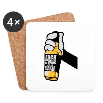 Hand Fuck Swag - Dessous de verre (lot de 4) - blanc - Devant