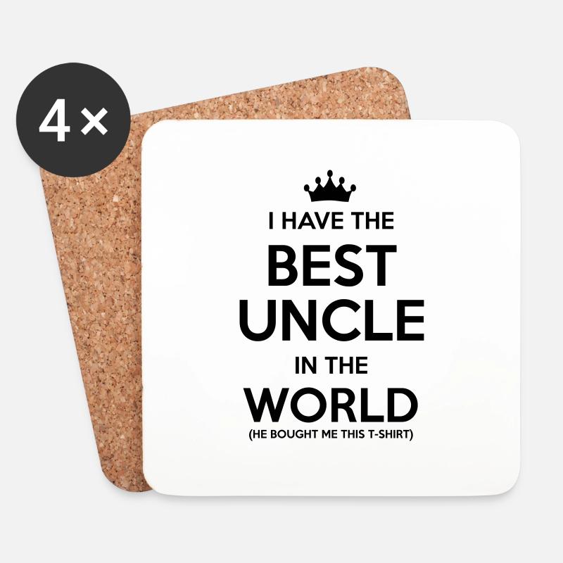 i have the best uncle in the world - Untersetzer (4er-Set) - Weiß