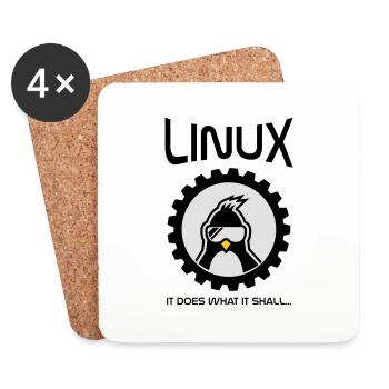 Linux fait ce qu'il doit - Dessous de verre (lot de 4) - blanc - Devant