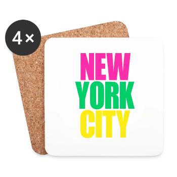 New York City colors - Dessous de verre (lot de 4) - blanc - Devant