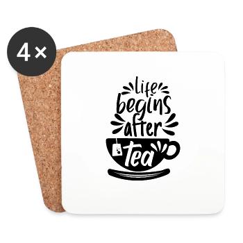 Tee - Untersetzer (4er-Set) - Weiß - Vorne