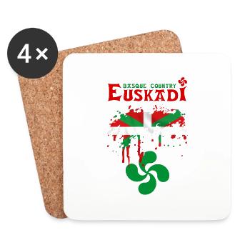 euskadi pays basque 09 - Coasters (set of 4) - white - Front