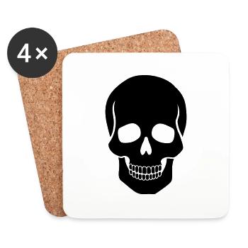 Skull - Untersetzer (4er-Set) - Weiß - Vorne