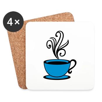 leckerer heisser kaffee - Untersetzer (4er-Set) - Weiß - Vorne