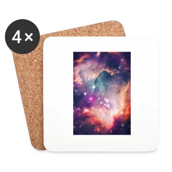 Space Galaxy Design / macro universe - Handycase - Dessous de verre (lot de 4) - blanc - Devant