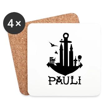 Anker_Pauli - Untersetzer (4er-Set) - Weiß - Vorne