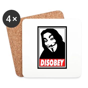 discobey anonymous - Dessous de verre (lot de 4) - blanc - Devant