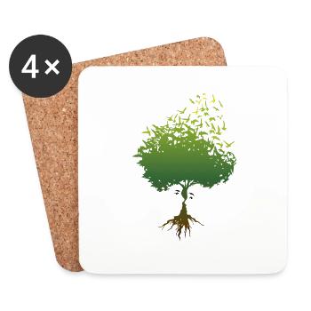The tree of friendship - Coasters (set of 4) - white - Front
