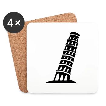 pisa_01 - Dessous de verre (lot de 4) - blanc - Devant