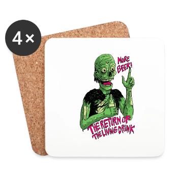 returnoflivingdrunk - Coasters (set of 4) - white - Front