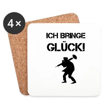Schornsteinfeger - Untersetzer (4er-Set) - Weiß - Vorne