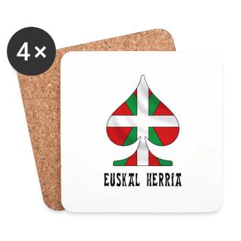 basque poker 2 - Dessous de verre (lot de 4) - blanc - Devant