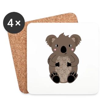 Koala _ Monstamoons - Untersetzer (4er-Set) - Weiß - Vorne