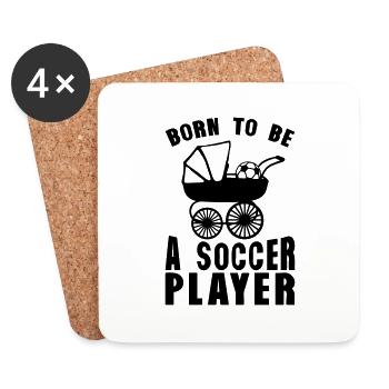 football landau born player to be - Dessous de verre (lot de 4) - blanc - Devant