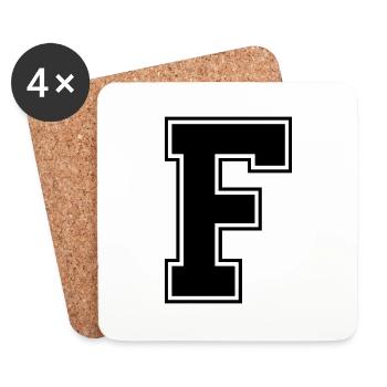 F - Dessous de verre (lot de 4) - blanc - Devant