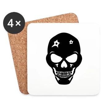 skull_02 - Untersetzer (4er-Set) - Weiß - Vorne
