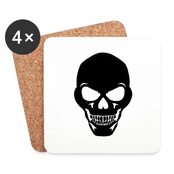 skull_01 - Untersetzer (4er-Set) - Weiß - Vorne