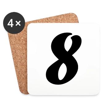 8 - Coasters (set of 4) - white - Front