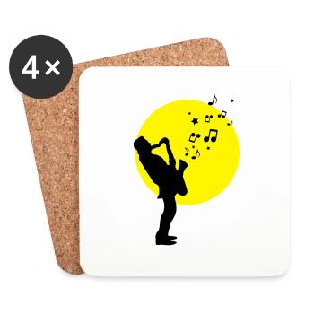 Musik - Musiker Jazz - Untersetzer (4er-Set) - Weiß - Vorne