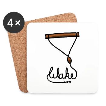 Wake wakeboard - Coasters (set of 4) - white - Front