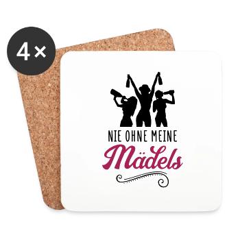 girls nie ohne meine maedels - Untersetzer (4er-Set) - Weiß - Vorne
