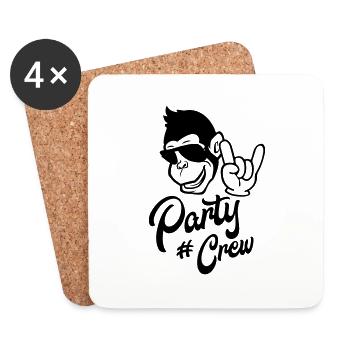 monkey cool party crew - Untersetzer (4er-Set) - Weiß - Vorne