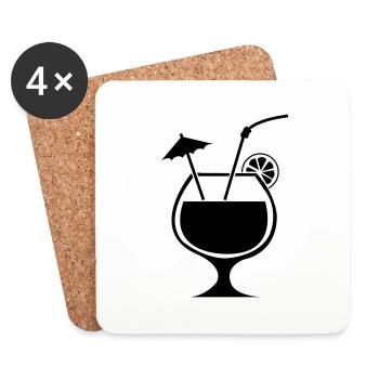cocktail - Untersetzer (4er-Set) - Weiß - Vorne