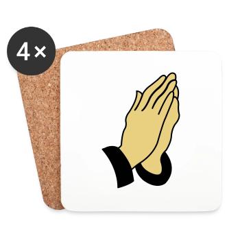 praying_hands_002 - Untersetzer (4er-Set) - Weiß - Vorne