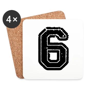 6 - Dessous de verre (lot de 4) - blanc - Devant