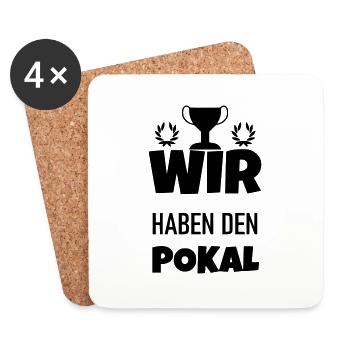 Wir haben den Pokal Sport Mannschaft Team Gruppe - Untersetzer (4er-Set) - Weiß - Vorne
