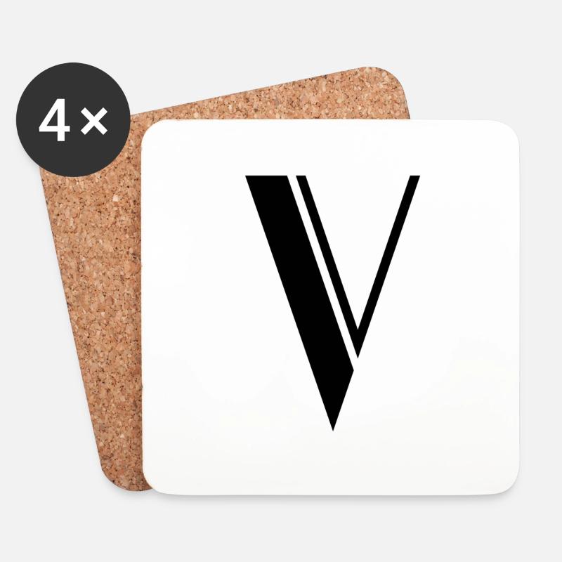 V - Untersetzer (4er-Set) - Weiß