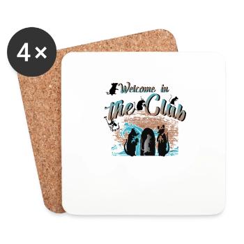 Rats Art Design 2 - Dessous de verre (lot de 4) - blanc - Devant